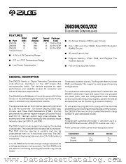 Z90202 datasheet pdf Zilog
