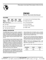 Z90365 datasheet pdf Zilog
