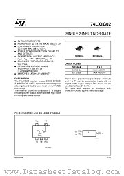 74LX1G02 datasheet pdf ST Microelectronics