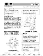 RF2861 datasheet pdf RF Micro Devices