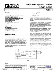 AD5934 datasheet pdf Analog Devices
