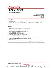 HD74LV2G157A datasheet pdf Renesas