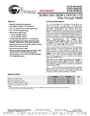 CY7C1441AV33 datasheet pdf Cypress