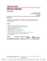 HD74LV1GW16A datasheet pdf Renesas
