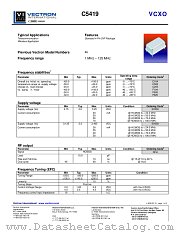 C5419 datasheet pdf Vectron