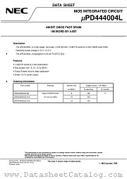 UPD444004LLE-A10 datasheet pdf NEC