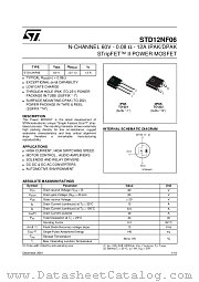 STD12NF06-1 datasheet pdf ST Microelectronics