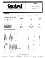 2N5582 datasheet pdf Central Semiconductor