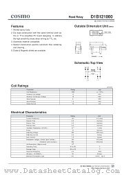 D1B121000 datasheet pdf Cosmo Electronics