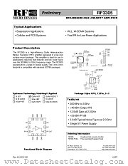 RF3305 datasheet pdf RF Micro Devices
