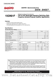 15GN01F datasheet pdf SANYO