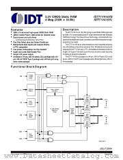 IDT71V416L10BE datasheet pdf IDT