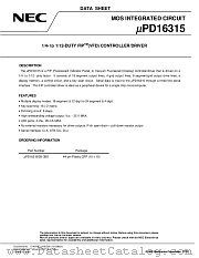UPD16315 datasheet pdf NEC