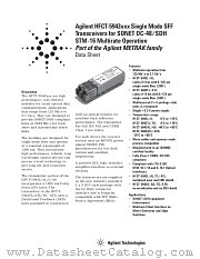 HFCT-5943G datasheet pdf Agilent (Hewlett-Packard)