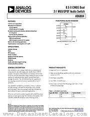 ADG884BRMZ datasheet pdf Analog Devices