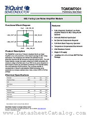 TQM3M7001 datasheet pdf TriQuint Semiconductor