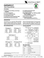 CAT24FC17 datasheet pdf Catalyst Semiconductor