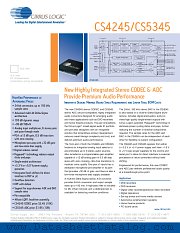 CS5345 datasheet pdf Cirrus Logic