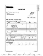 KSB708YTU datasheet pdf Fairchild Semiconductor
