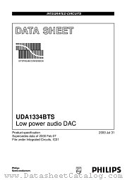 UDA1334BTS/N2 datasheet pdf Philips