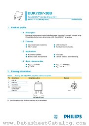 BUK7207-30B datasheet pdf Philips