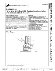 DS92LV1212AMSA datasheet pdf National Semiconductor