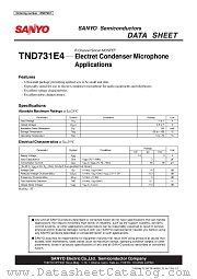TND731E4 datasheet pdf SANYO