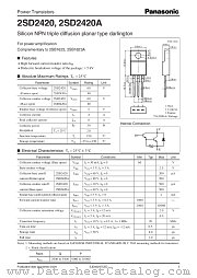 2SD2420A datasheet pdf Panasonic