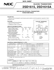 2SD1615A-T1 datasheet pdf NEC