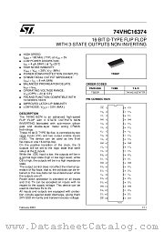 74VHC16374 datasheet pdf ST Microelectronics
