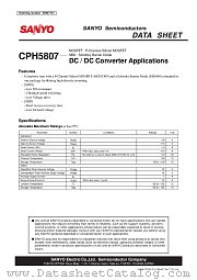 CPH5807 datasheet pdf SANYO