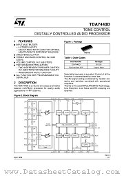 TDA7440 datasheet pdf ST Microelectronics