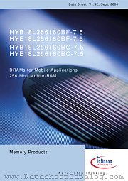 HYE18L256160BF-7.5 datasheet pdf Infineon