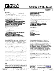 ADV7189 datasheet pdf Analog Devices