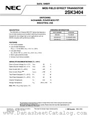 2SK3404 datasheet pdf NEC