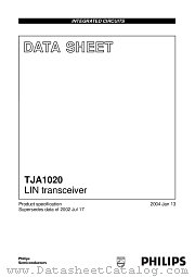 TJA1020U/N1 datasheet pdf Philips
