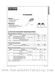 FFA20U60DNTU datasheet pdf Fairchild Semiconductor