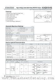 KAQV414S datasheet pdf Cosmo Electronics