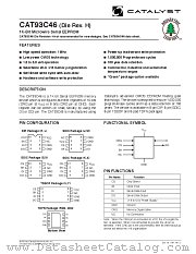 CAT93C46 (H) datasheet pdf Catalyst Semiconductor
