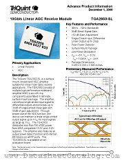 TGA2950-SL datasheet pdf TriQuint Semiconductor