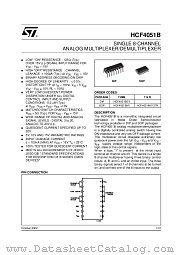 HCF4051 datasheet pdf ST Microelectronics