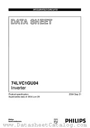 74LVC1GU04GV datasheet pdf Philips