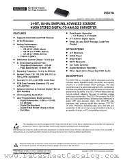 DSD1794 datasheet pdf Texas Instruments