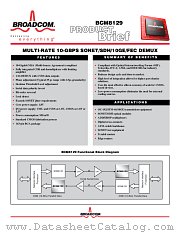 BCM8129 datasheet pdf Broadcom