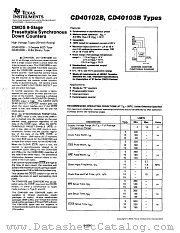 CD40103BPWR datasheet pdf Texas Instruments