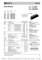 MDD95-20N1B datasheet pdf IXYS