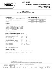 2SK3365-Z-E2 datasheet pdf NEC