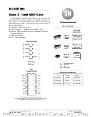 MC10H104MEL datasheet pdf ON Semiconductor