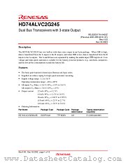 HD74ALVC2G245 datasheet pdf Renesas