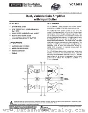 VCA2619YR datasheet pdf Texas Instruments